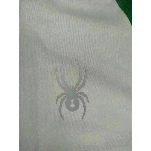 Spyder Sweater Adult Small Green Gray Quarter Zip Thermastretch Sweatshirt Mens - Picture 3 of 11